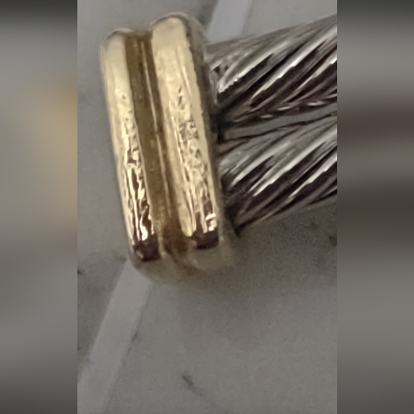 Beautiful 14k / 925 Sterling collarbone length adjustable double rope style neck - Picture 9 of 15